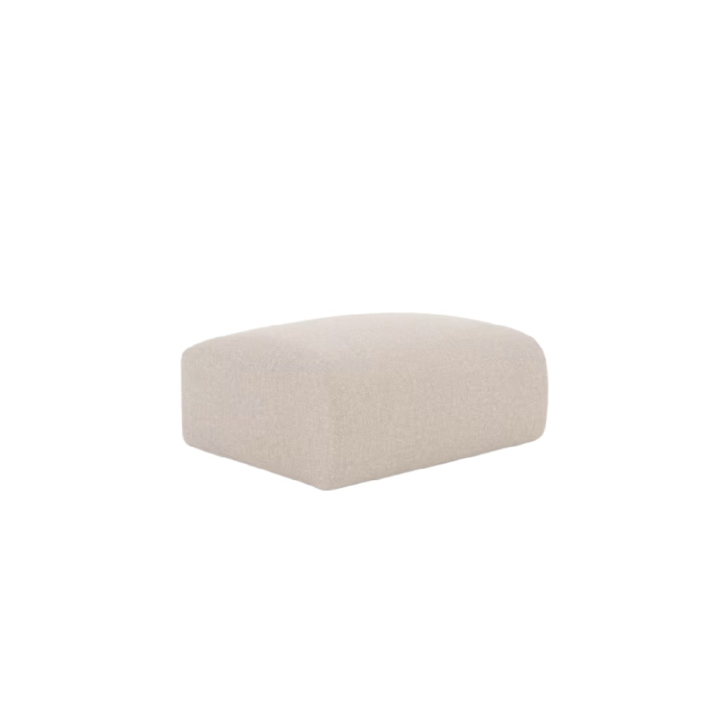 Pouf en textile beige moderne